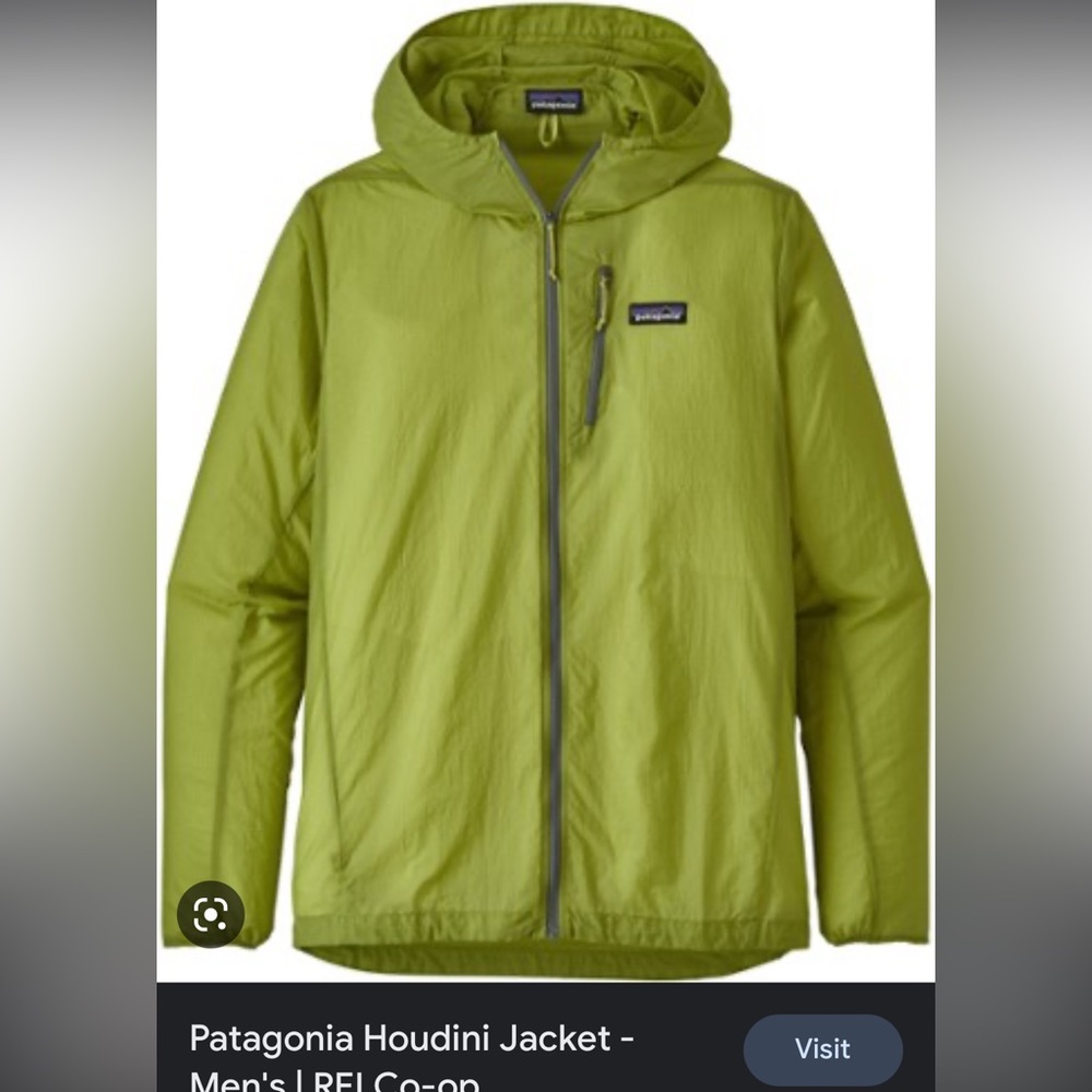Brand new Patagonia Men’s windbreaker- never worn